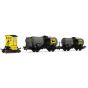 RIVAROSSI HR 2877 CONVOGLIO CON SOGLIOLA LIVREA GIALLA E 2 CARRIB CISTERNA