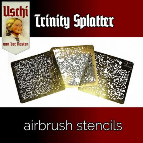 USCHI VAN DER ROSTEN Trinity Splatter Airbrush Stencils set 1