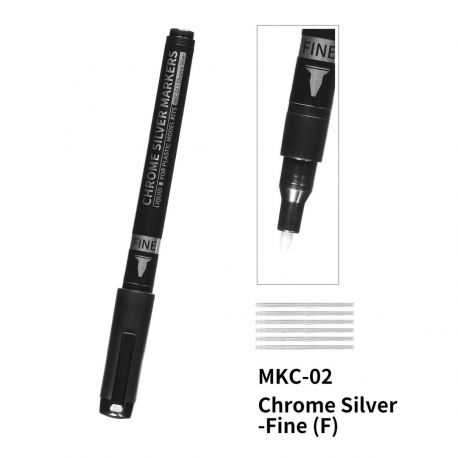 DSPIAE MKC-02 Chrome Silver Marker Pen FINE (1.5mm)