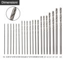 SET 20 MICROPUNTE DA TRAPANO DA 0,3 A 1,6mm