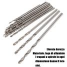 SET 20 MICROPUNTE DA TRAPANO DA 0,3 A 1,6mm