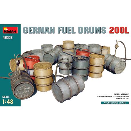 MINIART 49002 GERMAN FUEL DRUMS 200L 1/48