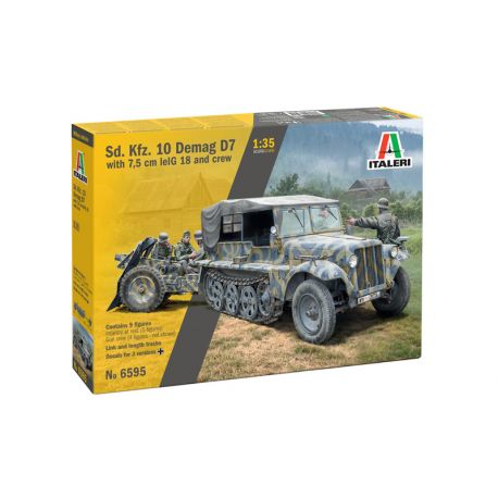 ITALERI 6595 Sd. Kfz. 10 Demag D7 with 7,5 cm leIG 18 and crew
