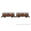 ARNOLD HN6573 FS, set di 2 carri chiusi a 2 assi Gs, livrea marrone, ep. III