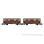 ARNOLD HN6573 FS, set di 2 carri chiusi a 2 assi Gs, livrea marrone, ep. III
