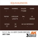 AK INTERACTIVE 11384 S.C.C. NO.1A VERY DARK BROWN – AFV 3rd Generation