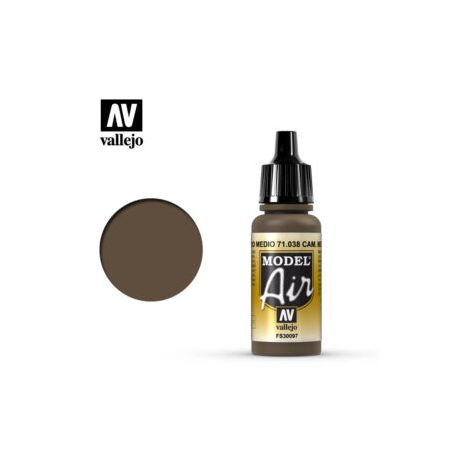 VALLEJO MODEL AIR CAMOUFLAGE MEDIUM BROWN