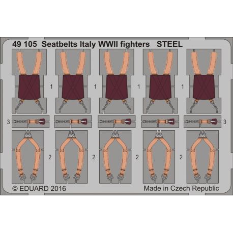 EDUARD ED49105 Seatbelts Italy WWII fighters STEEL 1/48