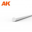 AK 6536 ROD 1.00 DIAMETER X 350MM – STYRENE ROD – (10 UNITS)