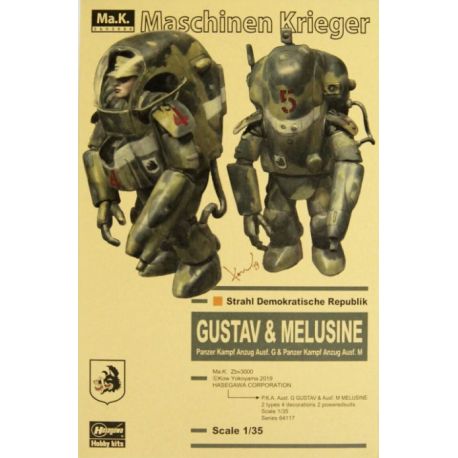 HASEGAWA 64117 Gustav & Melusine Panzer Kampf Anzug Ausf G & Panzer Kampf Anzug Ausf M