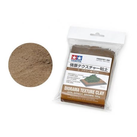 TAMIYA 87221 Diorama Texture Clay - Soil Effect, Brown (150g)