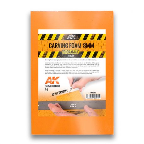AK INTERACTIVE 8095 CARVING FOAM 8MM A4 SIZE
