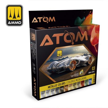 AMMO OF MIG ATOM Metallic Colors Set