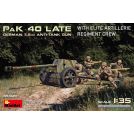 MINIART 35409 GERMAN 7.5CM ANTI-TANK GUN PaK 40 Late w/ELITE ARTILLERIE REGIMENT CREW