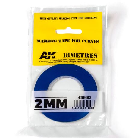 AK INTERACTIVE 9182 MASKING TAPE FOR CURVES 2MM