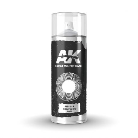 AK INTERACTIVE 1019 GREAT WHITE BASE SPRAY 150ml