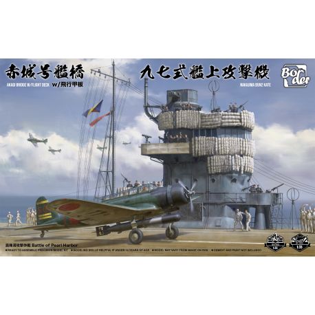BORDER MODEL BSF001 Akagi Bridge With Flight Deck And Nakajima B5N2 Type 97