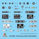 ITALERI 3668 Alfa Romeo Giulia 1600 Spider