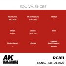 AK REAL COLORS RC810 Signal Red RAL 3020 17ml