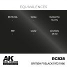 AK REAL COLORS RC828 British F1 Black 1972-1986 17ml