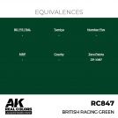 AK REAL COLORS RC847 British Racing Green 17ml