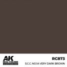AK REAL COLORS RC873 S.C.C. No.1A Very Dark Brown 17ml