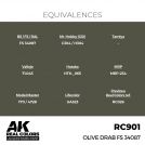 AK REAL COLORS RC901 Olive Drab FS 34087 17ml