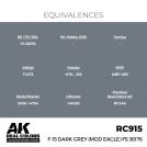 AK REAL COLORS RC915F-15 Dark Grey (Mod Eagle) FS 36176 17ml