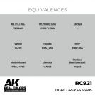 AK REAL COLORS RC921 Light Grey FS 36495 17ml