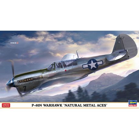 HASEGAWA 07516 P-40N Warhawk 'Natural Metal Aces'