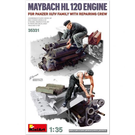 MINIART 35331 MAYBACH HL 120 ENGINE FOR PANZER III/IV FAMILY WITH REPAIR CREW