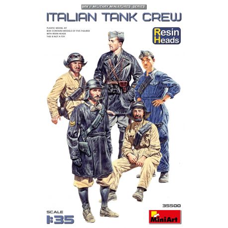 MINIART 35500 Italian Tank Crew. Resin Heads