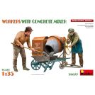 MINIART 38077 WORKERS WITH CONCRETE MIXER