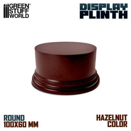 GREEN STUFF WORLD Round Block Plinth 10cm - Hazelnut
