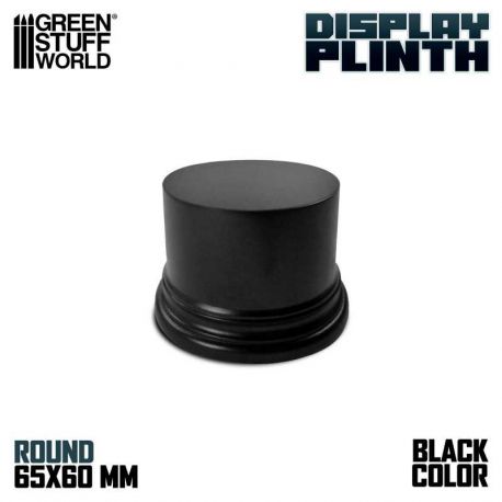 GREEN STUFF WORLD Round Block Plinth 6,5cm - black