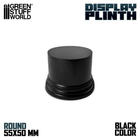 GREEN STUFF WORLD Round Block Plinth 5,5cm - black