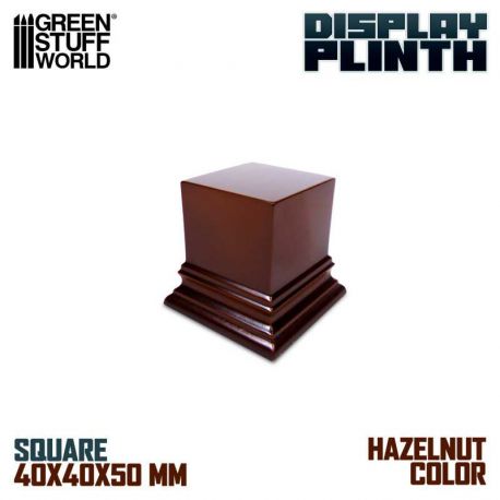 GREEN STUFF WORLD Square Top Display Plinth 4x4 cm - Hazelnut Brown