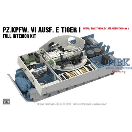 RYE FIELD MODEL Tiger I interior kit: Initial/ Early/ Mid/ Late 1/35