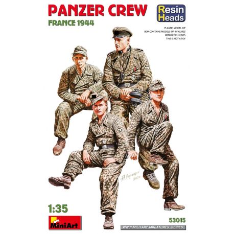MINIART 53015 German WWII Panzer Crew - France 1944 (Resin Heads / 4 figures)