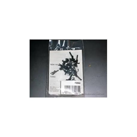 MARKLIN 72060 SET GANCI CON ATTACCO NEM PER AGGANCIO AI VECCHI ROTABILI CON GANCI RELEX