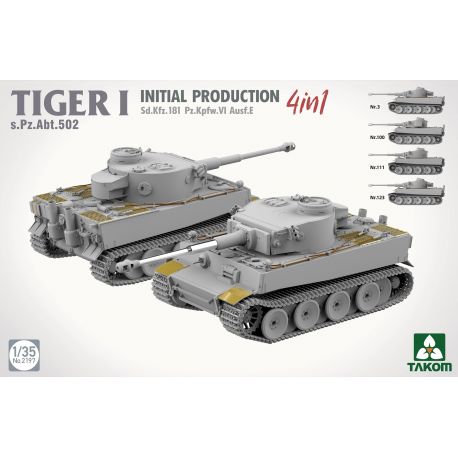 TAKOM 2197 Tiger I Initial Production 4 in 1 s.Pz.Abt. 502