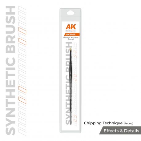 AK INTERACTIVE CHIPPING TECHNIQUE (ROUND) BRUSH