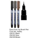 Mr Hobby Mr. Marker Super Fine Tip Brush Pen Black