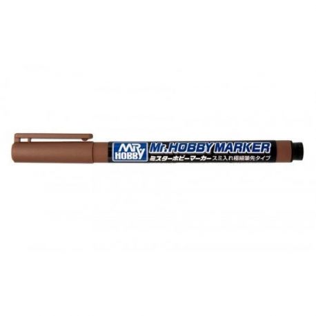 Mr Hobby Mr. Marker Super Fine Tip Brush Pen Brown