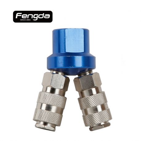 FENGDA 2-Way Air Quick Release Manifold Coupler