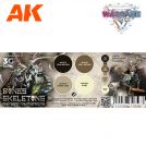 AK INTERACTIVE 1073 WARGAME COLOR SET. NON METALLIC METAL SILVER (WITH BRUSH).