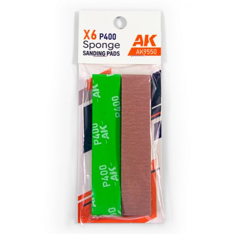 AK INTERACTIVE SPONGE P400 GRIT (6 UNITS)