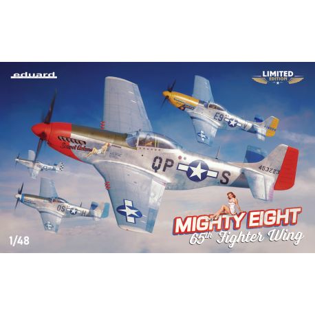 Eduard 11196 North American P-51 D Mustang - Mighty Eight (4th FG, 355th FG, 361st FG and 479th FG Decals)