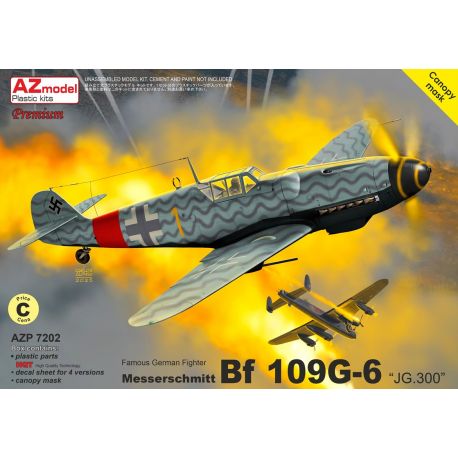 AZ MODEL AZP7202 Messerschmitt Bf-109G-6 "JG.300" Premium Edition, incl. paint mask
