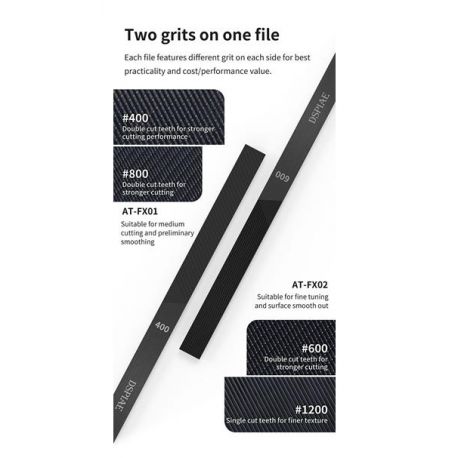DSPIAE AT-FX02 Coated Stainless Steel File 600 / 1200 (1 piece)